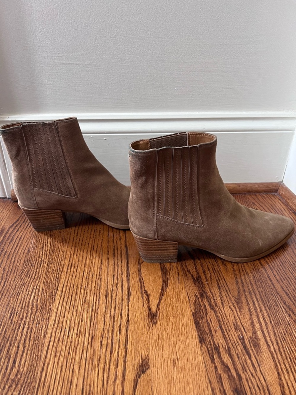 Women’s Suede Ankle Bootie in Brown